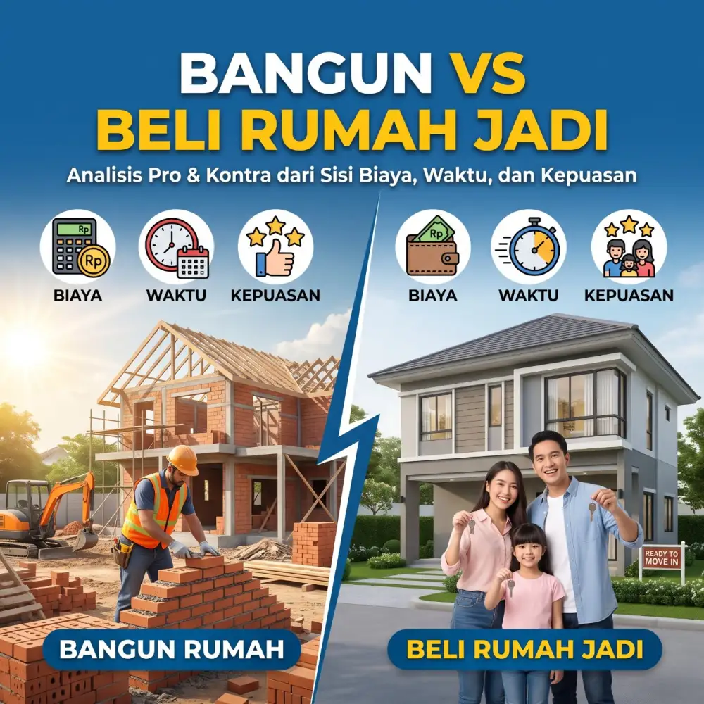 Bangun vs Beli Rumah Jadi: Pro Kontra dari Sisi Biaya, Waktu, dan Kepuasan