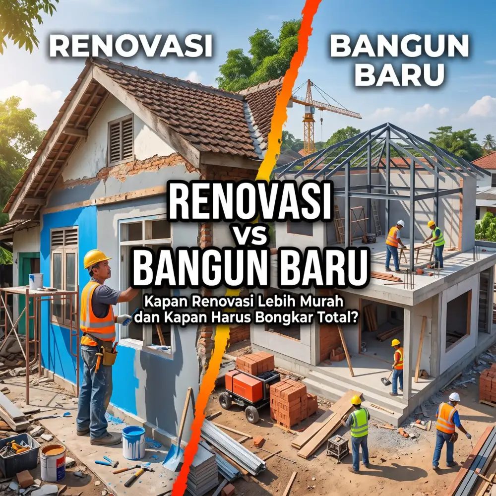 Renovasi vs Bangun Baru: Kapan Renovasi Lebih Murah dan Kapan Harus Bongkar Total?