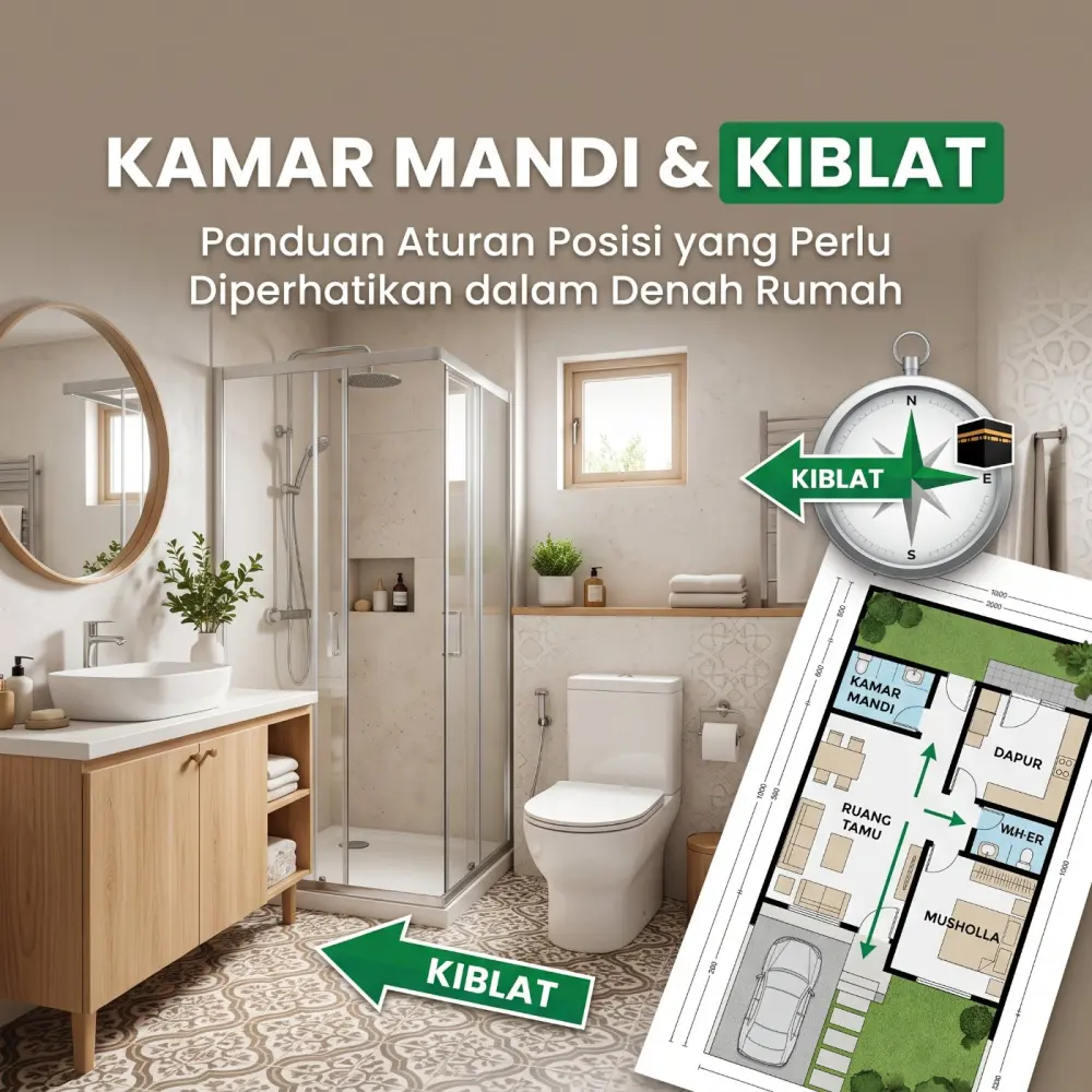 Kamar Mandi dan Kiblat: Aturan Posisi yang Perlu Diperhatikan dalam Denah