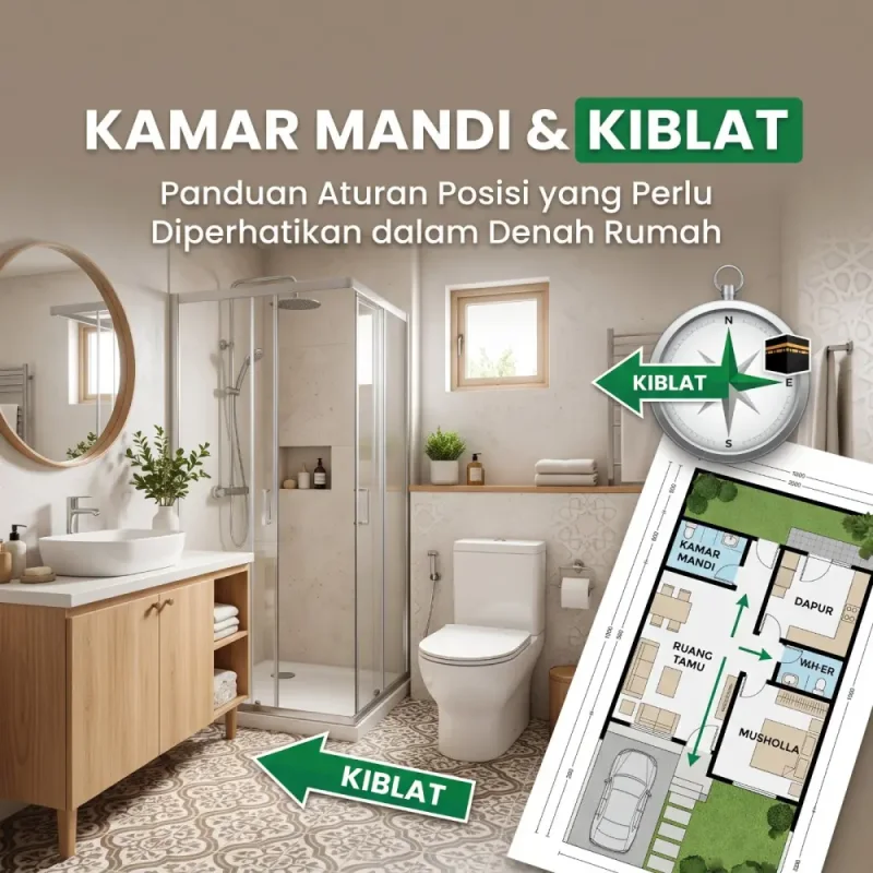 Kamar Mandi dan Kiblat: Aturan Posisi yang Perlu Diperhatikan dalam Denah