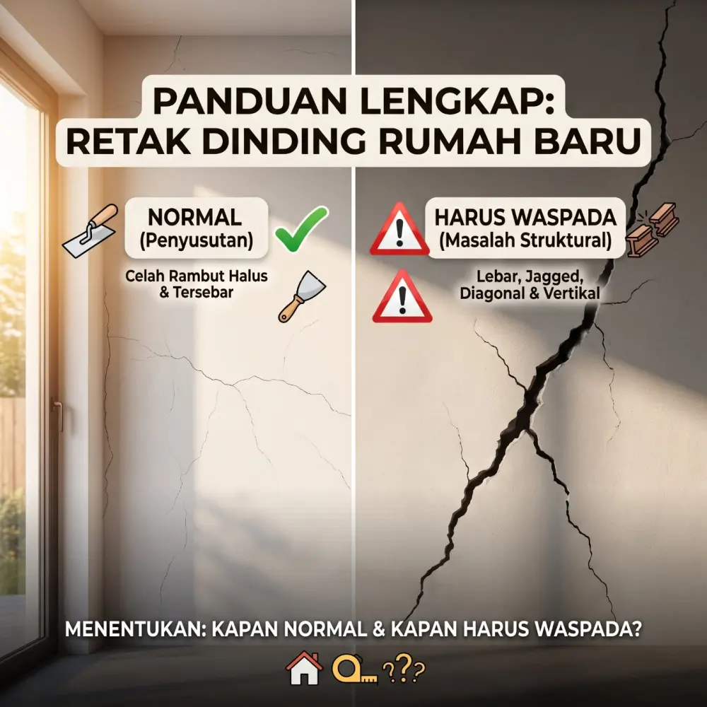 Retak Dinding Rumah Baru: Kapan Normal dan Kapan Harus Waspada?