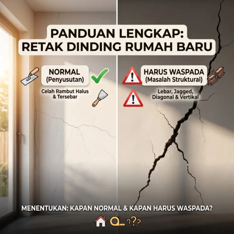Retak Dinding Rumah Baru: Kapan Normal dan Kapan Harus Waspada?
