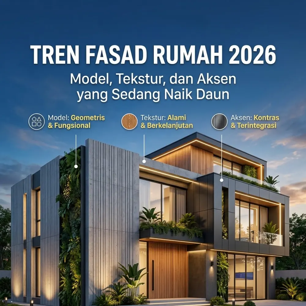 Tren Fasad Rumah 2026: Model, Tekstur, dan Aksen yang Sedang Naik Daun