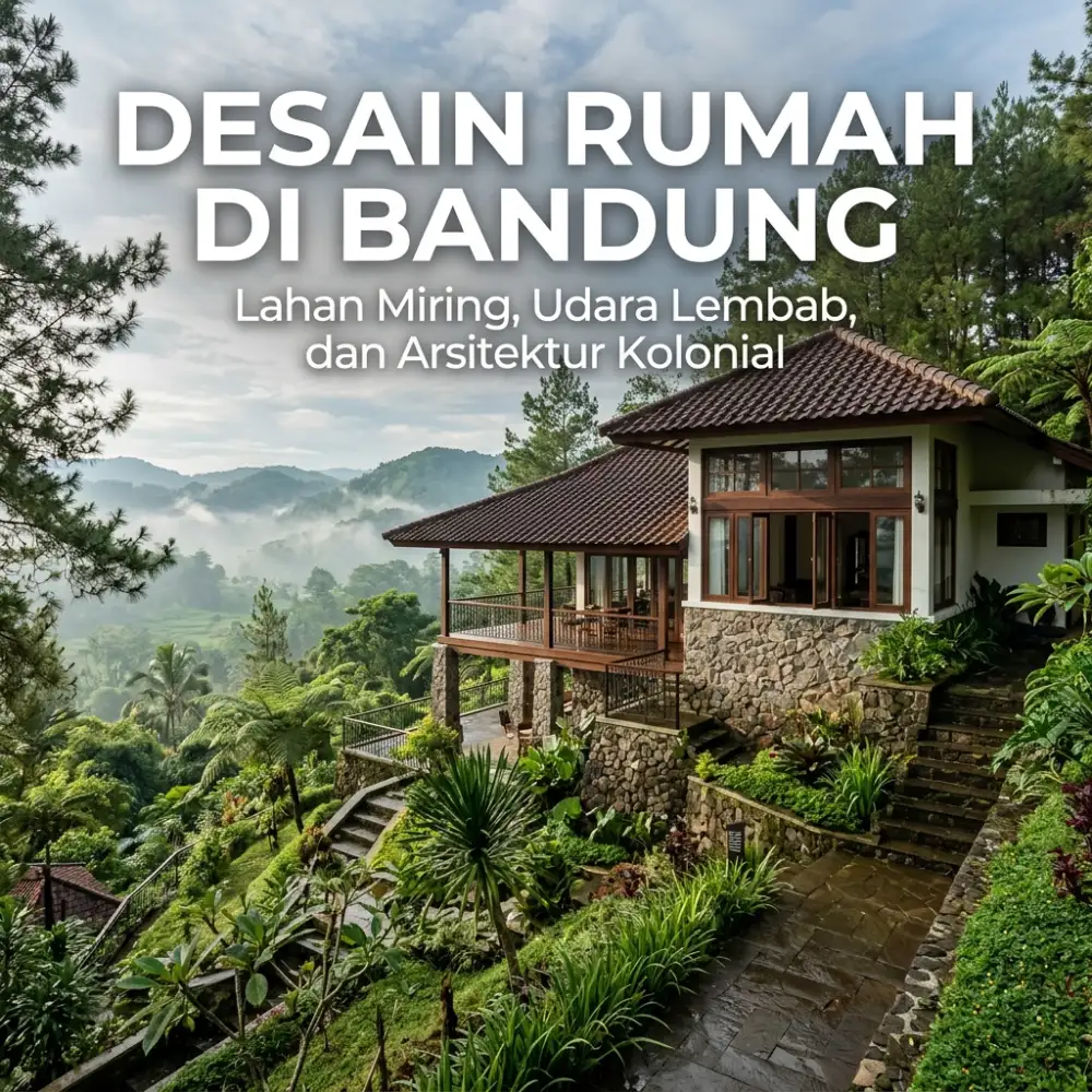 Desain Rumah di Bandung: Lahan Miring, Udara Lembab, dan Arsitektur Kolonial