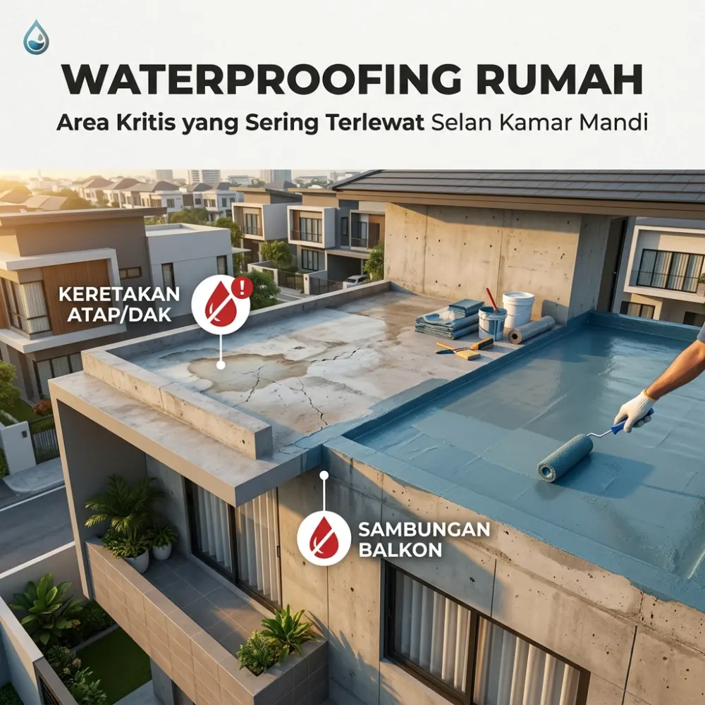 Waterproofing Rumah: Area Kritis yang Sering Terlewat Selain Kamar Mandi